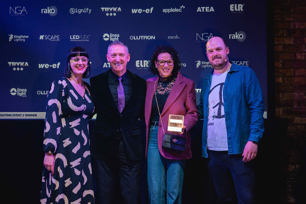 Image: Mike Johnson (2nd from left) and Gennifer Beckwith (3rd from left) accept award on behalf of Focus SB, image copyright Gavriil Papadiotis, Gavriilux