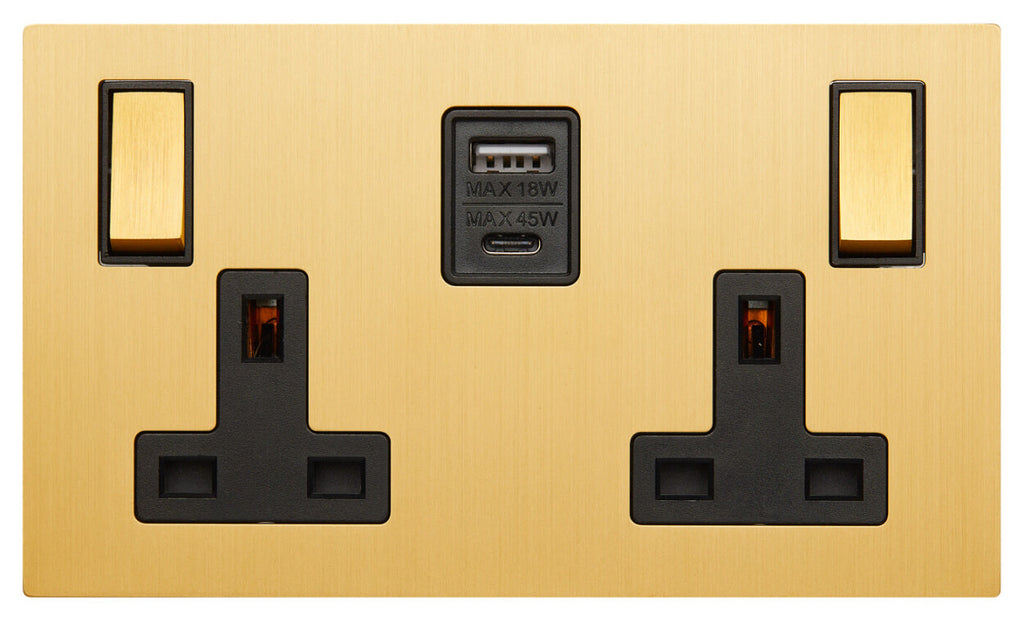 Image: Renaissance in Ochre 2G 13A power delivery switched socket.