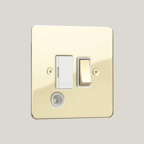 White Inserts/Ambassador Classic White/Polished Brass Unlacquered