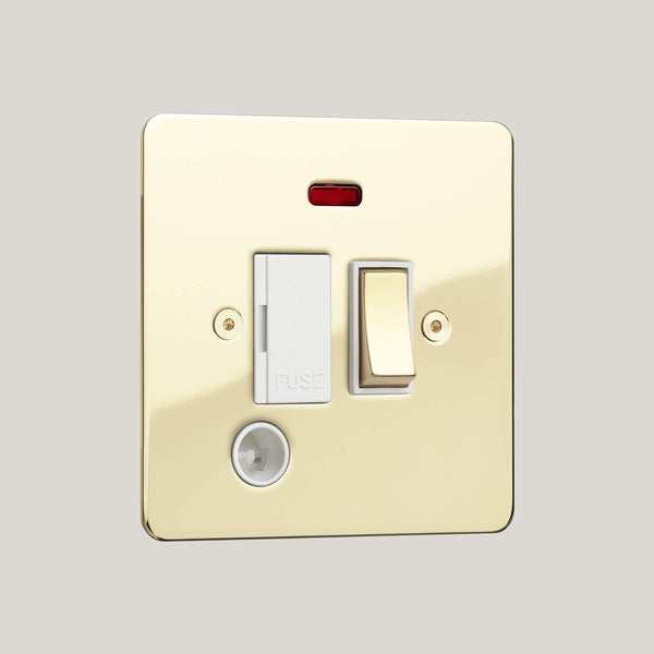 White Inserts/Ambassador Classic White/Polished Brass Unlacquered