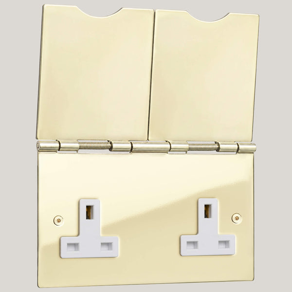 White Inserts/2G White/Polished Brass Unlacquered