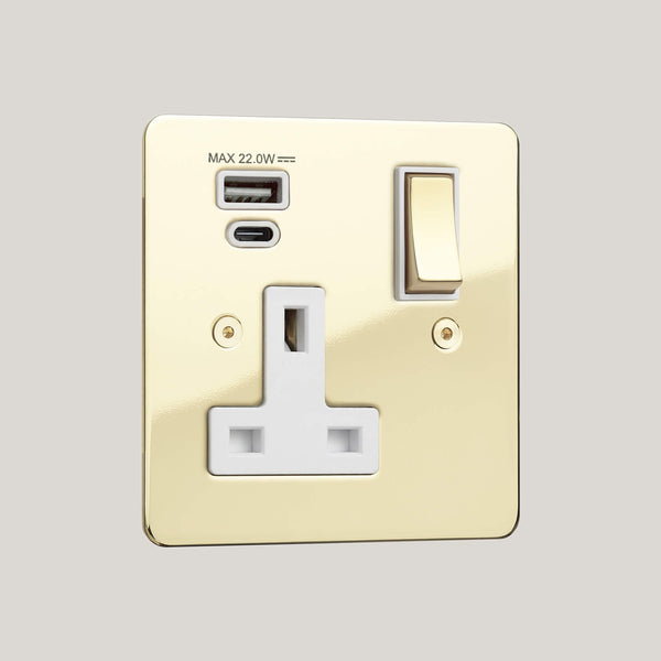 White Inserts/1G White-22W/Ambassador Classic 1G White-22W/Polished Brass Unlacquered