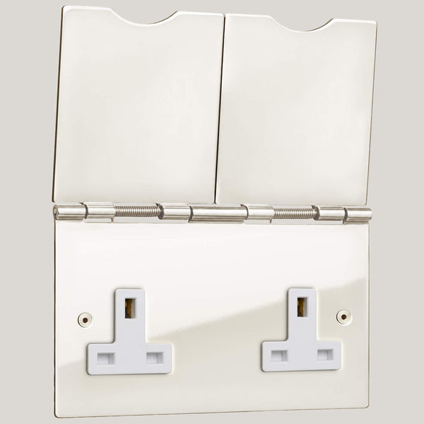 White Inserts/2G White/Polished Nickel