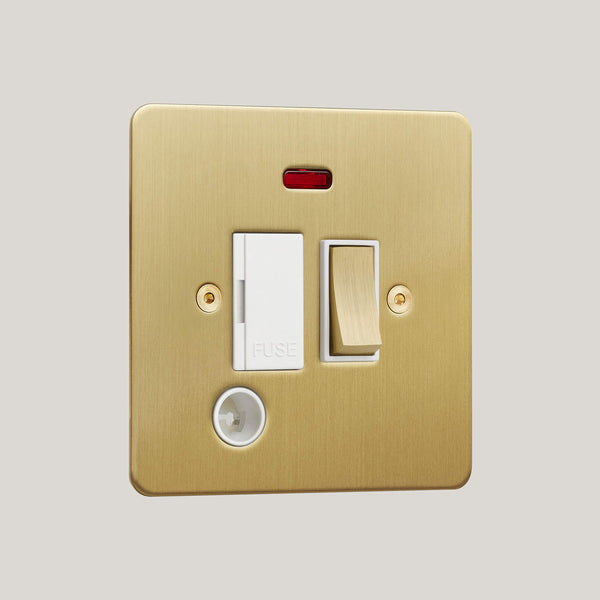 White Inserts/Ambassador Classic White/Satin Brass
