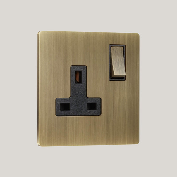 Black Inserts/1G Black/Lutron Signature Square 1G Black/Aged Brass