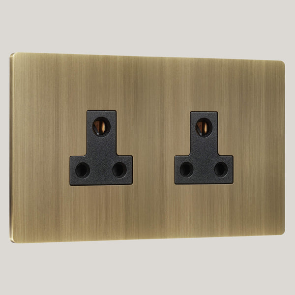 BLACK INSERTS/2G Black/Lutron Signature Square 2G Black/Aged Brass