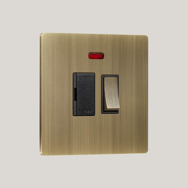 Black Inserts/Lutron Signature Square Black/Aged Brass