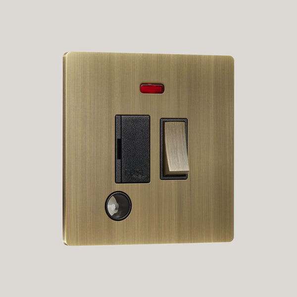 Black Inserts/Lutron Signature Square Black/Aged Brass