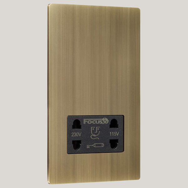 Black Inserts/1G Black/Lutron Signature Square 1G Black/Aged Brass