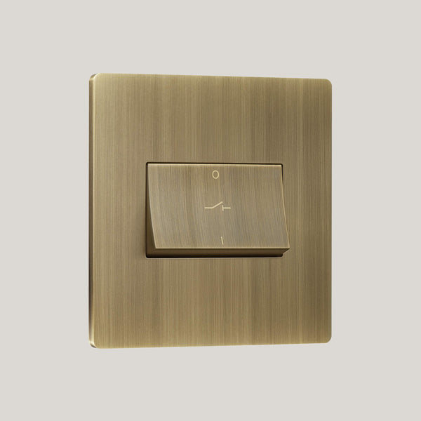 Black Inserts/Lutron Signature Square/Aged Brass