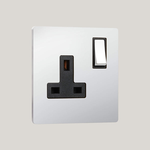 Black Inserts/1G Black/Lutron Signature Square 1G Black/Bright Chrome