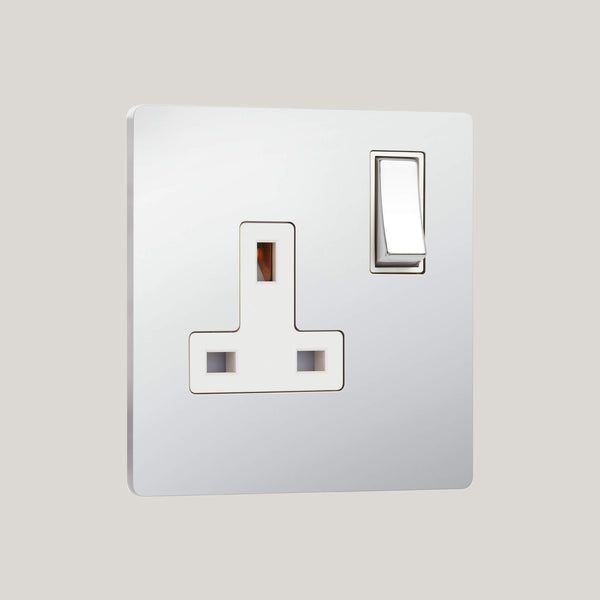 White Inserts/1G White/Lutron Signature Square 1G White/Bright Chrome