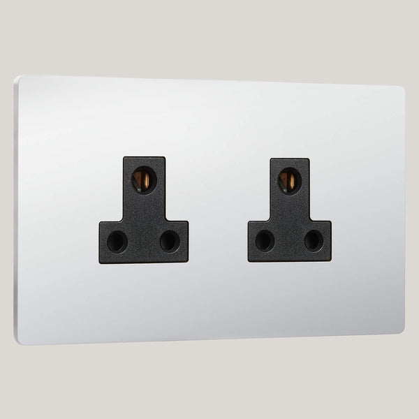 BLACK INSERTS/2G Black/Lutron Signature Square 2G Black/Bright Chrome
