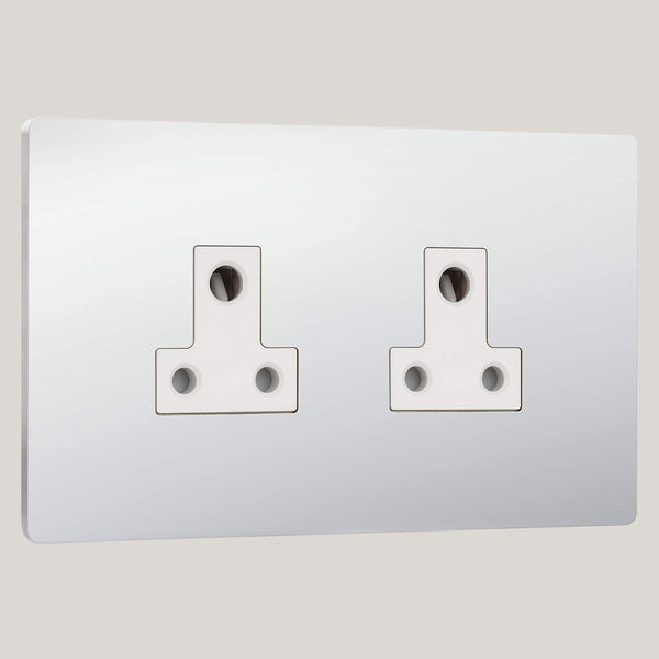 WHITE INSERTS/2G White/Lutron Signature Square 2G White/Bright Chrome