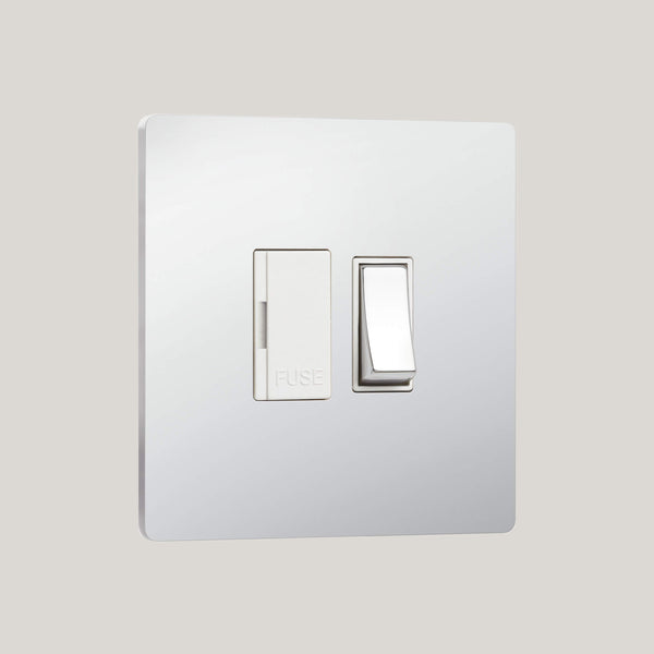 White Inserts/Lutron Signature Square White/Bright Chrome