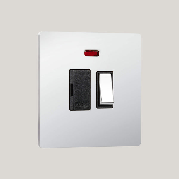 Black Inserts/Lutron Signature Square Black/Bright Chrome