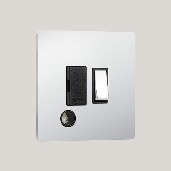 Black Inserts/Lutron Signature Square Black/Bright Chrome
