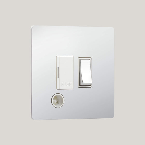 White Inserts/Lutron Signature Square White/Bright Chrome