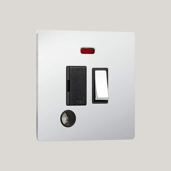 Black Inserts/Lutron Signature Square Black/Bright Chrome