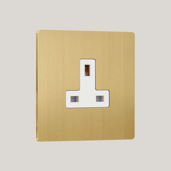 White Inserts/1G White/Lutron Signature Square 1G White/Brushed Brass