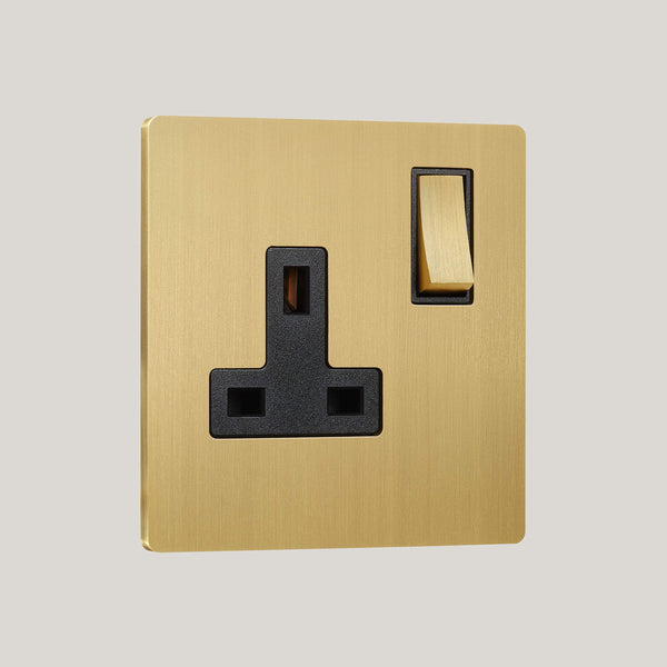 Black Inserts/1G Black/Lutron Signature Square 1G Black/Brushed Brass