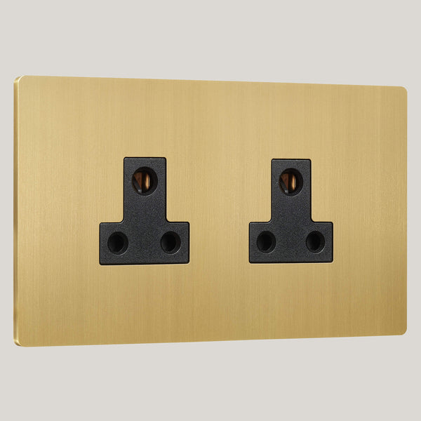 BLACK INSERTS/2G Black/Lutron Signature Square 2G Black/Brushed Brass