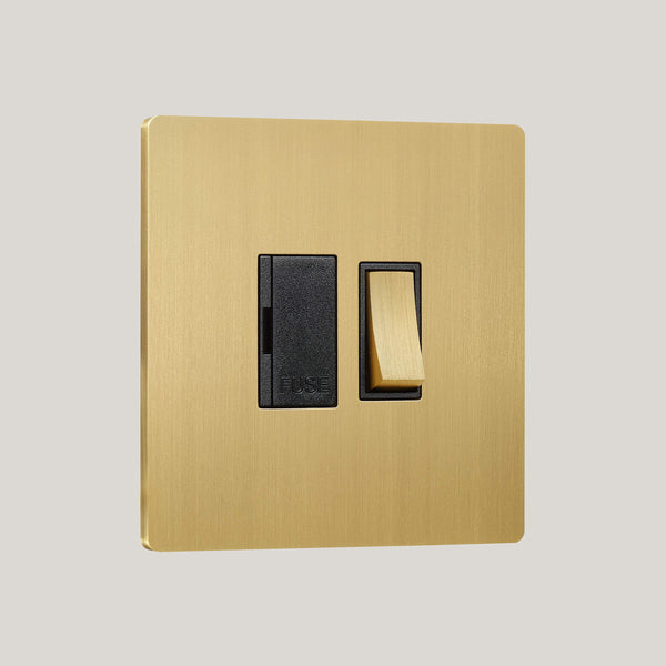 Black Inserts/Lutron Signature Square Black/Brushed Brass