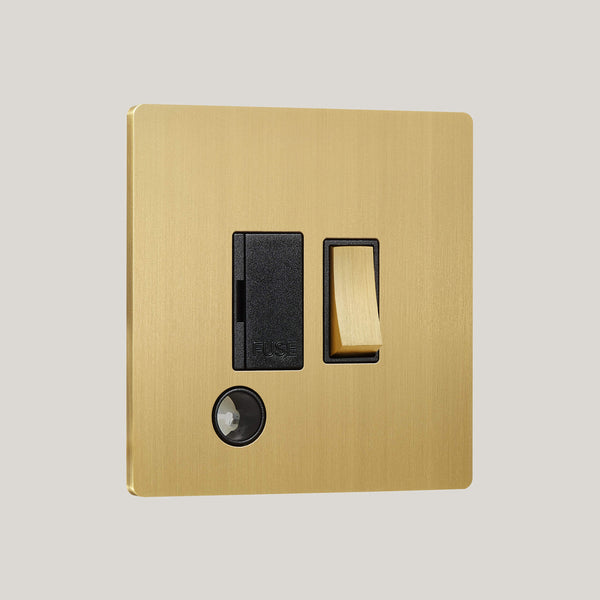 Black Inserts/Lutron Signature Square Black/Brushed Brass