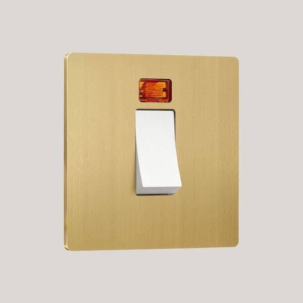 White Inserts/White Led/1G Led White/Lutron Signature Square 1G-Led White/Brushed Brass