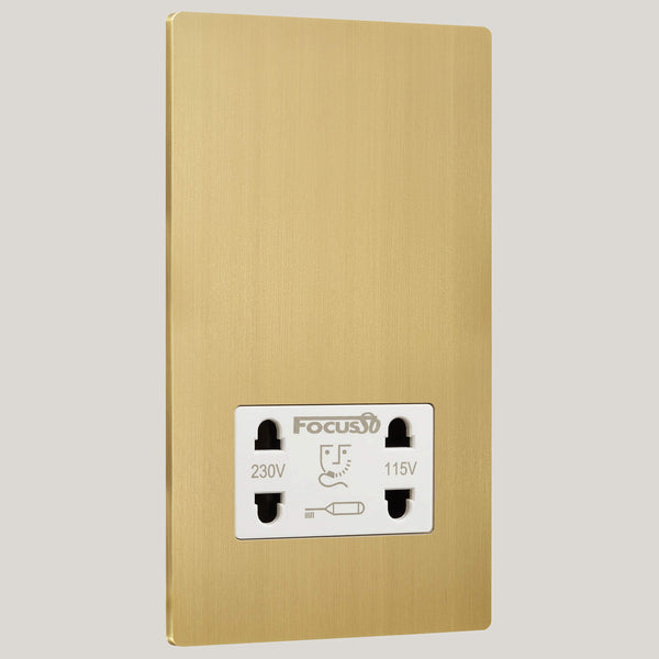 White Inserts/1G White/Lutron Signature Square 1G White/Brushed Brass
