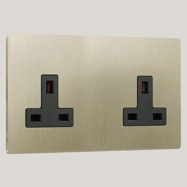 Black Inserts/2G Black/Lutron Signature Square 2G Black/Champagne