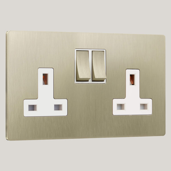 White Inserts/2G White/Lutron Signature Square 2G White/Champagne