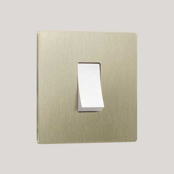 White Inserts/White No-Led/1G No-Led White/Lutron Signature Square 1G-No-Led White/Champagne
