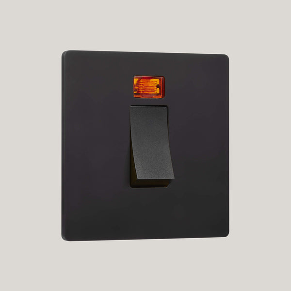 Black Inserts/Black Led/1G Led Black/Lutron Signature Square 1G-Led Black/Matt Black