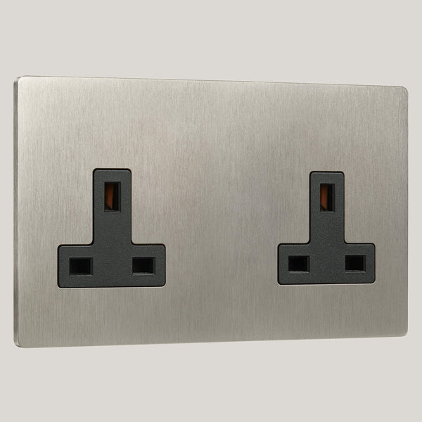 Black Inserts/2G Black/Lutron Signature Square 2G Black/Satin Nickel