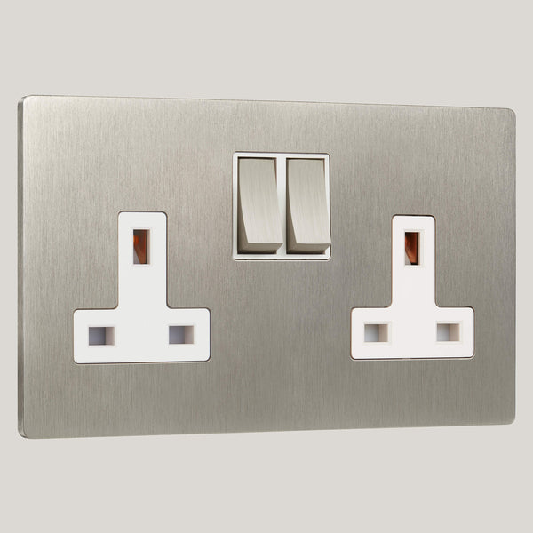 White Inserts/2G White/Lutron Signature Square 2G White/Satin Nickel