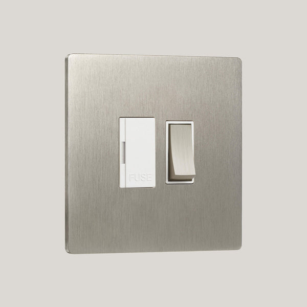 White Inserts/Lutron Signature Square White/Satin Nickel