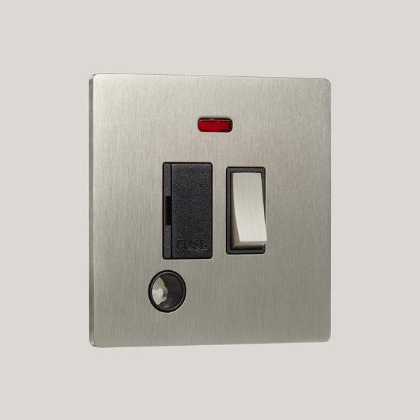 Black Inserts/Lutron Signature Square Black/Satin Nickel