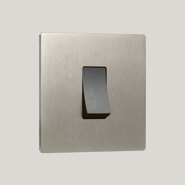 Black Inserts/Black No-Led/1G No-Led Black/Lutron Signature Square 1G-No-Led Black/Satin Nickel