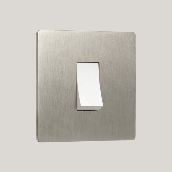 White Inserts/White No-Led/1G No-Led White/Lutron Signature Square 1G-No-Led White/Satin Nickel