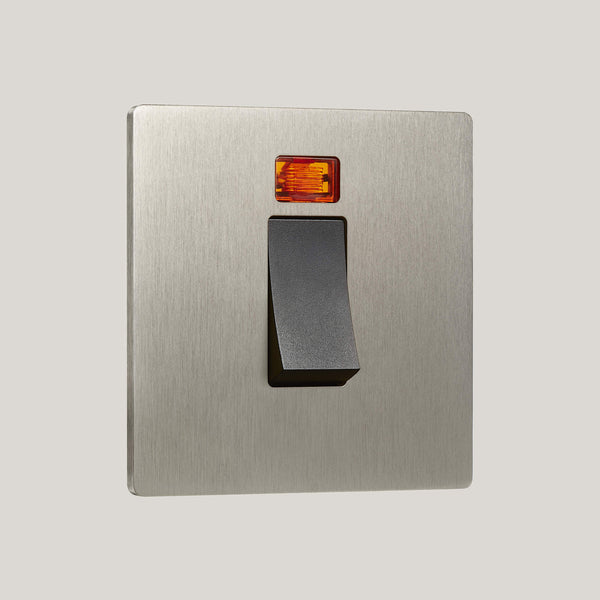 Black Inserts/Black Led/1G Led Black/Lutron Signature Square 1G-Led Black/Satin Nickel