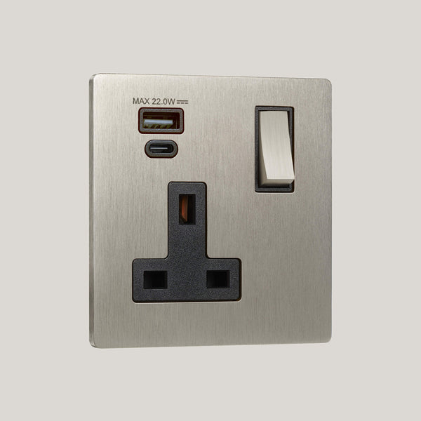 BLACK INSERTS/1G Black-22W/Lutron Signature Square 1G Black-22W/Satin Nickel