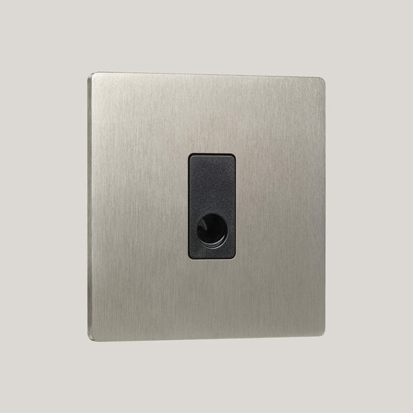 Black Inserts/Lutron Signature Square Black/Satin Nickel