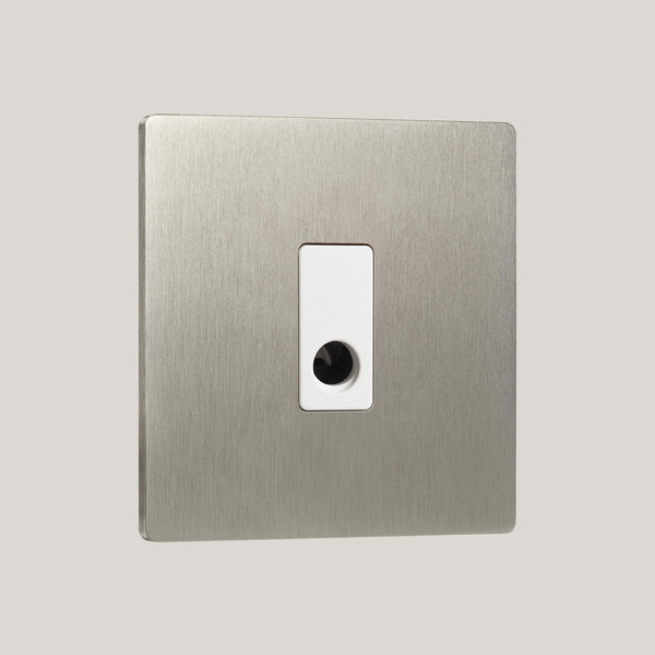 White Inserts/Lutron Signature Square White/Satin Nickel