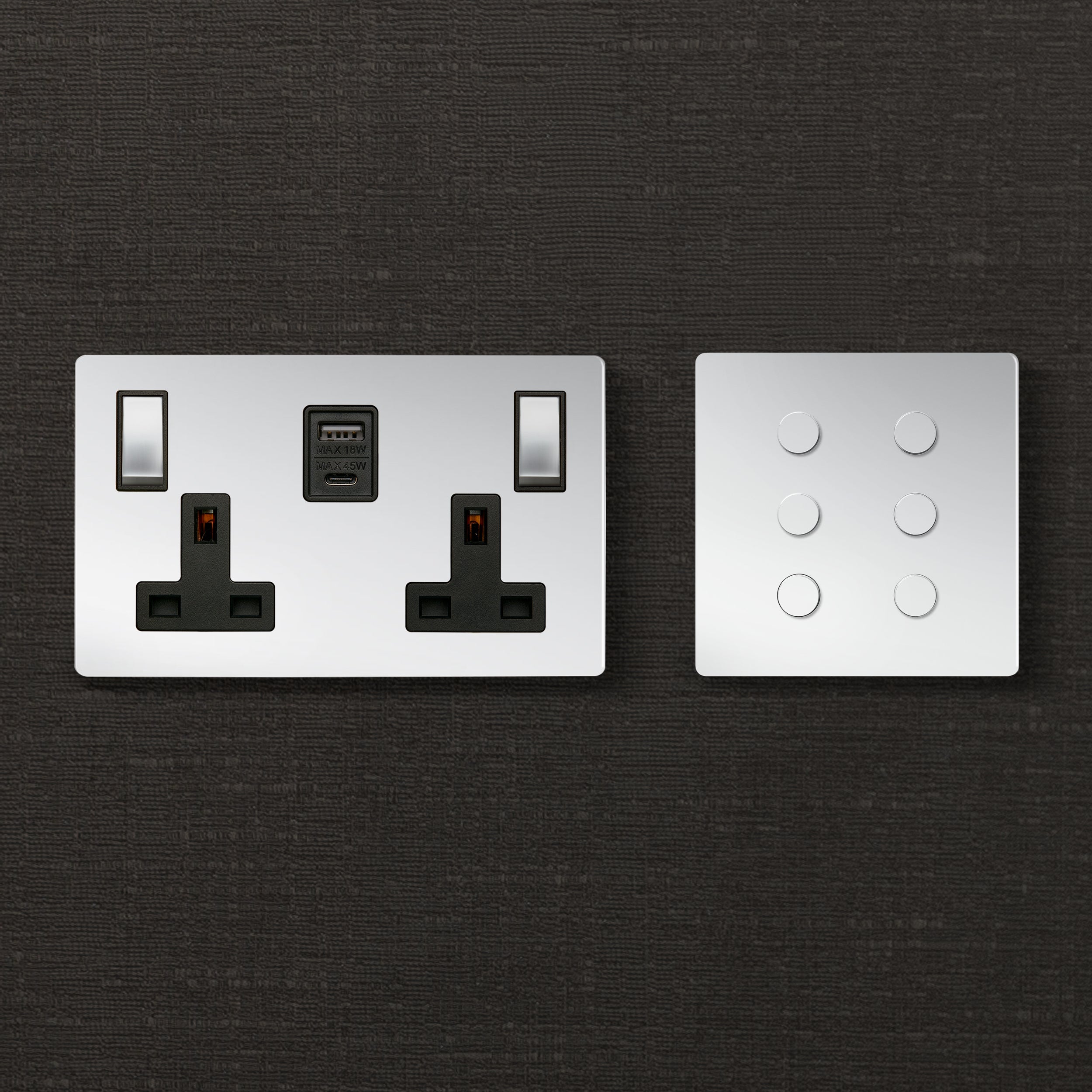 Lutron Bright Chrome