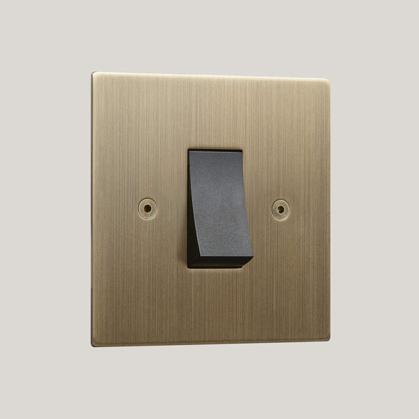 Black Inserts/Black No-Led/1G No-Led Black/Ambassador Square 1G-No-Led Black/Antique Brass