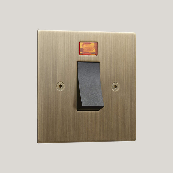 Black Inserts/Black Led/1G Led Black/Ambassador Square 1G-Led Black/Antique Brass