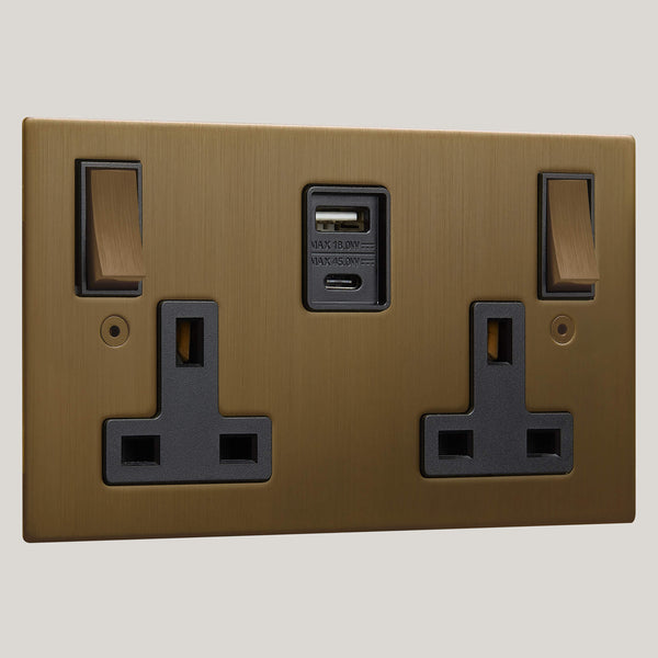 BLACK INSERTS/2G Black-45W/Ambassador Square 2G Black-45W/Bronze Antique