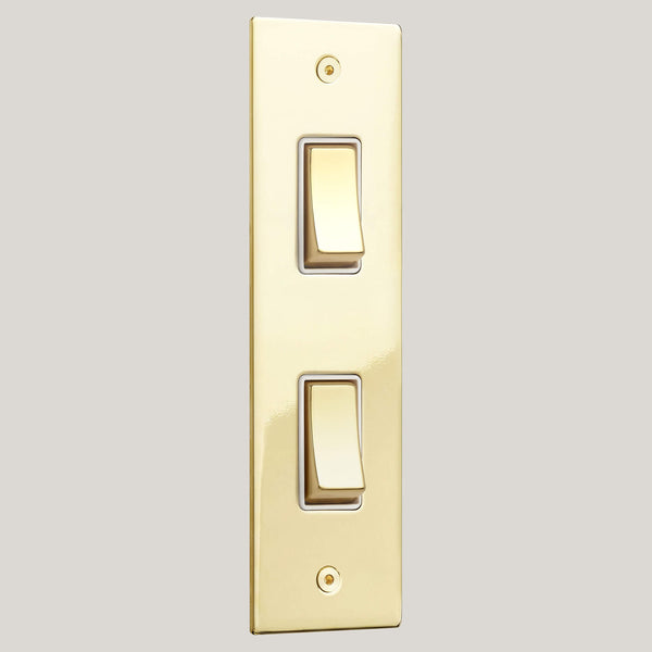 White Inserts/2G White/Ambassador Square 2G White/Polished Brass