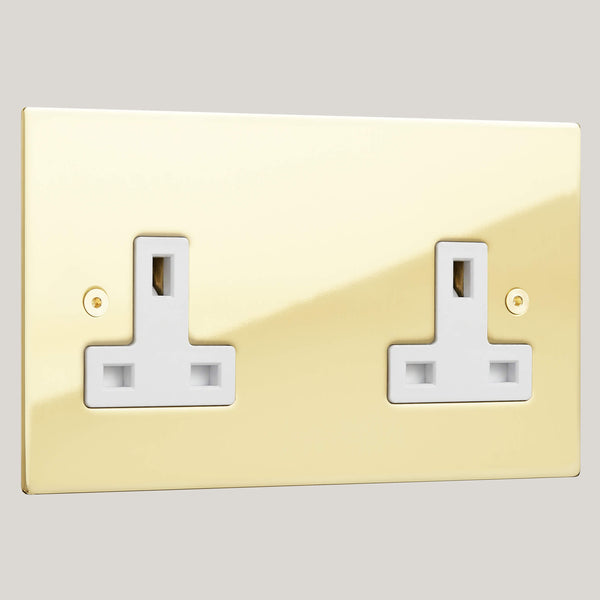 White Inserts/2G White/Ambassador Square 2G White/Polished Brass